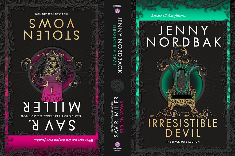 Sourcebooks Casablanca Stolen Vows Irresistible Devil Books 3 4 in the Dark Romance Fairy Tale Retelling Series (Black Rose Auction Book 3 4). cover image