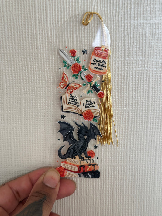 Romantasy Dragon Bookmark